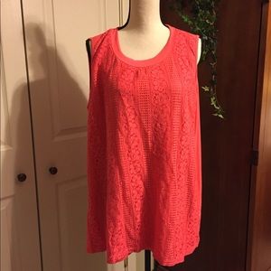 Suzanne Betro sleeveless blouse size 3X NWT